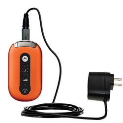 Gomadic Rapid Wall / AC Charger for the Motorola PEBL U6 - Brand w/ TipExchange Technology