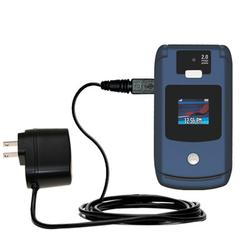 Gomadic Rapid Wall / AC Charger for the Motorola RAZR V3x - Brand w/ TipExchange Technology
