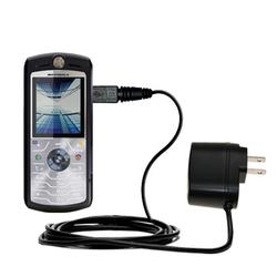 Gomadic Rapid Wall / AC Charger for the Motorola SLVR L7 - Brand w/ TipExchange Technology