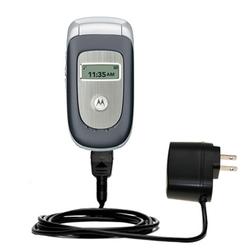 Gomadic Rapid Wall / AC Charger for the Motorola V195 - Brand w/ TipExchange Technology