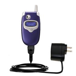 Gomadic Rapid Wall / AC Charger for the Motorola V330 - Brand w/ TipExchange Technology