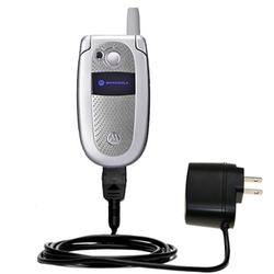 Gomadic Rapid Wall / AC Charger for the Motorola V500 - Brand w/ TipExchange Technology
