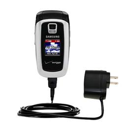 Gomadic Rapid Wall / AC Charger for the Samsung SCH-A870 - Brand w/ TipExchange Technology