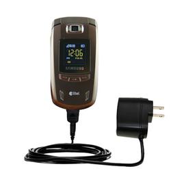 Gomadic Rapid Wall / AC Charger for the Samsung SCH-U520 - Brand w/ TipExchange Technology