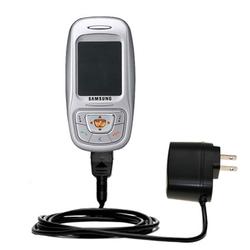 Gomadic Rapid Wall / AC Charger for the Samsung SGH-E350 - Brand w/ TipExchange Technology