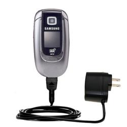 Gomadic Rapid Wall / AC Charger for the Samsung SGH-E360 - Brand w/ TipExchange Technology