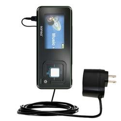 Gomadic Rapid Wall / AC Charger for the Sandisk Sansa c240 1GB - Brand w/ TipExchange Technology