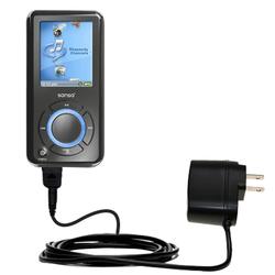 Gomadic Rapid Wall / AC Charger for the Sandisk Sansa e200R - Brand w/ TipExchange Technology