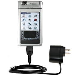 Gomadic Rapid Wall / AC Charger for the Sony Clie NR70V - Brand w/ TipExchange Technology
