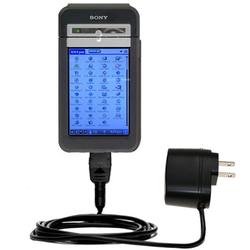 Gomadic Rapid Wall / AC Charger for the Sony Clie NZ90 - Brand w/ TipExchange Technology