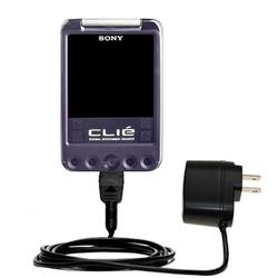 Gomadic Rapid Wall / AC Charger for the Sony Clie SJ33 - Brand w/ TipExchange Technology