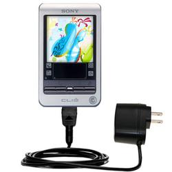 Gomadic Rapid Wall / AC Charger for the Sony Clie T400 - Brand w/ TipExchange Technology
