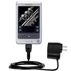 Gomadic Rapid Wall / AC Charger for the Sony Clie T415 - Brand w/ TipExchange Technology