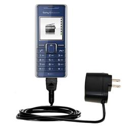 Gomadic Rapid Wall / AC Charger for the Sony Ericsson K220i - Brand w/ TipExchange Technology