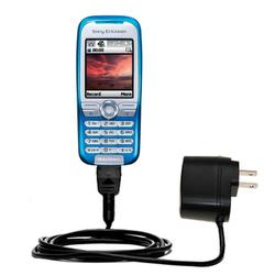Gomadic Rapid Wall / AC Charger for the Sony Ericsson K5008c - Brand w/ TipExchange Technology