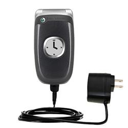 Gomadic Rapid Wall / AC Charger for the Sony Ericsson Z300a - Brand w/ TipExchange Technology