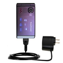 Gomadic Rapid Wall / AC Charger for the Sony Ericsson w380a - Brand w/ TipExchange Technology