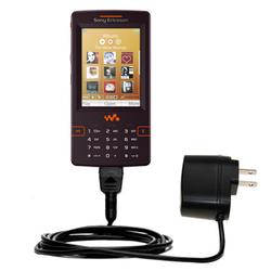 Gomadic Rapid Wall / AC Charger for the Sony Ericsson w950c - Brand w/ TipExchange Technology