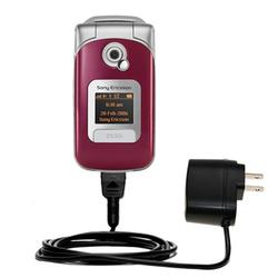 Gomadic Rapid Wall / AC Charger for the Sony Ericsson z530c - Brand w/ TipExchange Technology