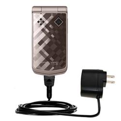 Gomadic Rapid Wall / AC Charger for the Sony Ericsson z555a - Brand w/ TipExchange Technology