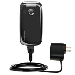 Gomadic Rapid Wall / AC Charger for the Sony Ericsson z610i - Brand w/ TipExchange Technology