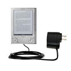Gomadic Rapid Wall / AC Charger for the Sony Reader PRS-505 - Brand w/ TipExchange Technology