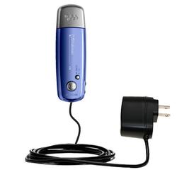 Gomadic Rapid Wall / AC Charger for the Sony Walkman NW-E002F - Brand w/ TipExchange Technology