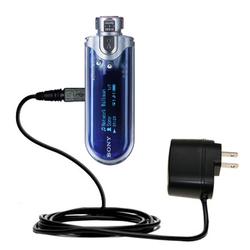 Gomadic Rapid Wall / AC Charger for the Sony Walkman NW-E405 - Brand w/ TipExchange Technology