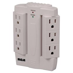 RCA Rca Pswts6 6-outlet Surge Protector Wall Tap