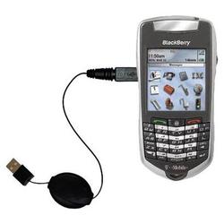 Gomadic Retractable USB Cable for the Blackberry 7105t with Power Hot Sync and Charge capabilities - Gomadic