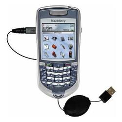Gomadic Retractable USB Cable for the Blackberry 7150t with Power Hot Sync and Charge capabilities - Gomadic