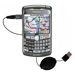 Gomadic Retractable USB Cable for the Blackberry 8310 with Power Hot Sync and Charge capabilities - Gomadic