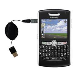 Gomadic Retractable USB Cable for the Blackberry 8800 with Power Hot Sync and Charge capabilities - Gomadic