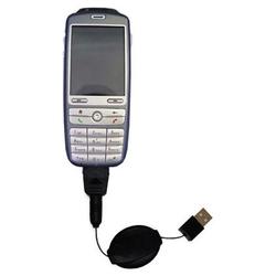 Gomadic Retractable USB Cable for the Cingular 2100 with Power Hot Sync and Charge capabilities - Br