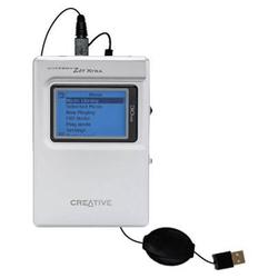 Gomadic Retractable USB Cable for the Creative Jukebox Zen Xtra with Power Hot Sync and Charge capabilities
