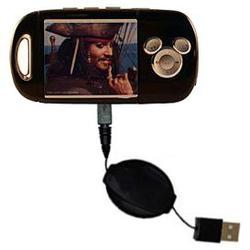 Gomadic Retractable USB Cable for the Disney Mix Max DS19013 with Power Hot Sync and Charge capabilities - G