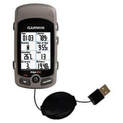 Gomadic Retractable USB Cable for the Garmin Edge 605 with Power Hot Sync and Charge capabilities - Gomadic