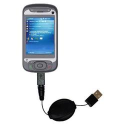 Gomadic Retractable USB Cable for the HTC Prodigy with Power Hot Sync and Charge capabilities - Bran