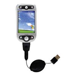 Gomadic Retractable USB Cable for the Krome Navigator F1 with Power Hot Sync and Charge capabilities - Gomad