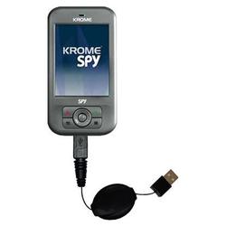Gomadic Retractable USB Cable for the Krome Spy with Power Hot Sync and Charge capabilities - Brand