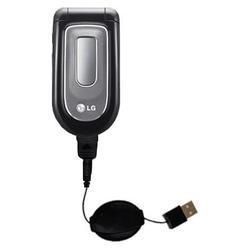 Gomadic Retractable USB Cable for the LG 3450 with Power Hot Sync and Charge capabilities - Brand w/
