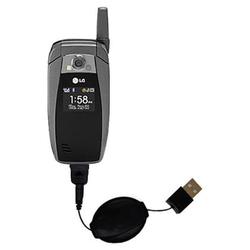 Gomadic Retractable USB Cable for the LG AX355 with Power Hot Sync and Charge capabilities - Brand w