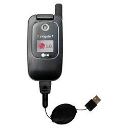 Gomadic Retractable USB Cable for the LG CU400 with Power Hot Sync and Charge capabilities - Brand w