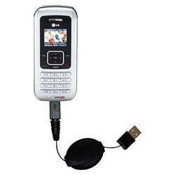 Gomadic Retractable USB Cable for the LG EnV with Power Hot Sync and Charge capabilities - Brand w/