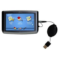 Gomadic Retractable USB Cable for the Magellan Maestro 4040 with Power Hot Sync and Charge capabilities - Go
