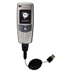 Gomadic Retractable USB Cable for the Motorola A845 with Power Hot Sync and Charge capabilities - Br
