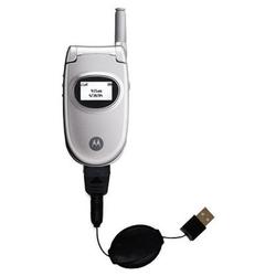 Gomadic Retractable USB Cable for the Motorola E310 with Power Hot Sync and Charge capabilities - Br