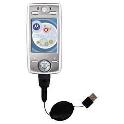 Gomadic Retractable USB Cable for the Motorola E680i with Power Hot Sync and Charge capabilities - B
