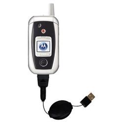 Gomadic Retractable USB Cable for the Motorola V980 with Power Hot Sync and Charge capabilities - Br