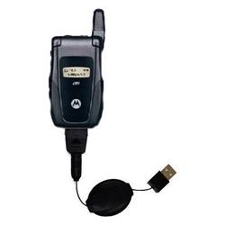 Gomadic Retractable USB Cable for the Nextel i560 with Power Hot Sync and Charge capabilities - Bran